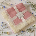 Premium Muslin Cotton Blanket - Pink (95 x 95 cm)