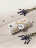 Premium Muslin Cotton Towel & Swaddle - Colorful Heart (90 x 70 cm)