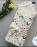 Premium Muslin Cotton Quilted/Non Quilted Blanket - Dinosaur (95 x 95 cm)